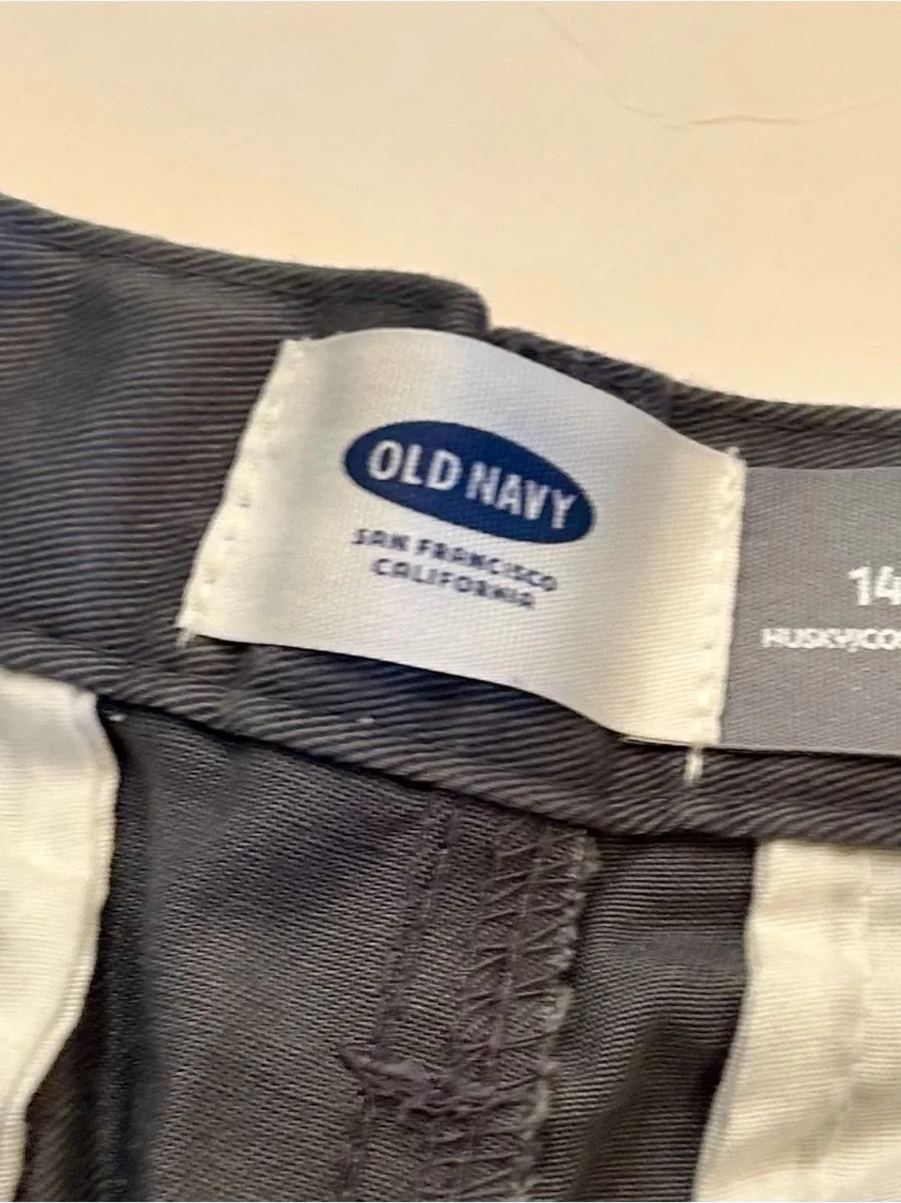 Old Navy Boys' Charcoal Chino Shorts, 14H